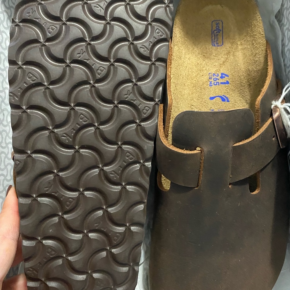 Birkenstock Brown Leather Slip-On Loafers